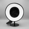 June'S Young Women Church Hats Formal Dress Derby Hats with Feather Elegant Bucket Hats (Black/White)