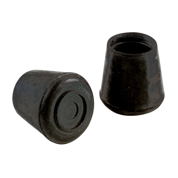 Shepherd Hardware 8763E Leg Tips 1-1/8-Inch inside Diameter Rubber Chair Leg Caps, 24 Pack, Black