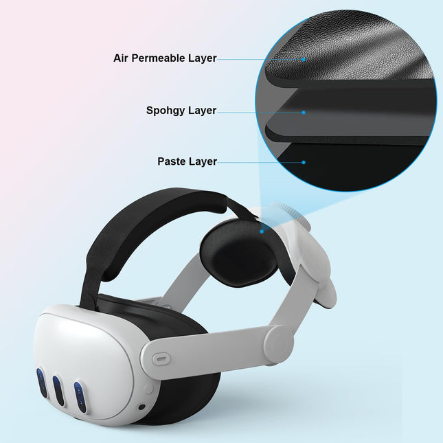 Head Strap Compatible with Oculus Quest 3,Meta Quest 3 Accessories Adjustable Elite Strap Replacement for Enhanced Comfo