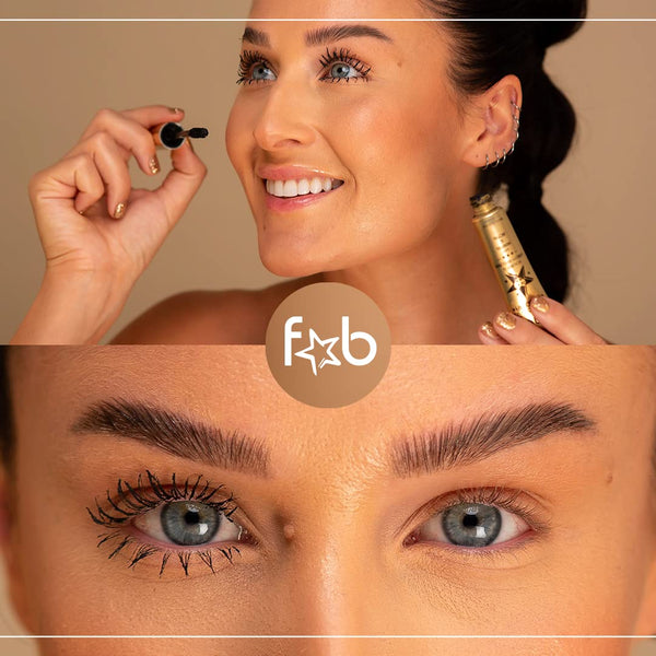 Fab Superstar Mascara: Waterproof Volumizing High Lash Lift Beauty Mascara: Black Liquid Mascarra for Bold Volume and Length - Infused with