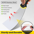 Dekeones Putty Knife Set, 4PCS Stainless Steel Scraper Paint Tool with Comfortable Grip for Drywall Repair, Wallpaper Removal and Plaster