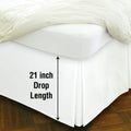 Space Maker Extra-Long 21" Drop Length Bed Skirt, Queen, White