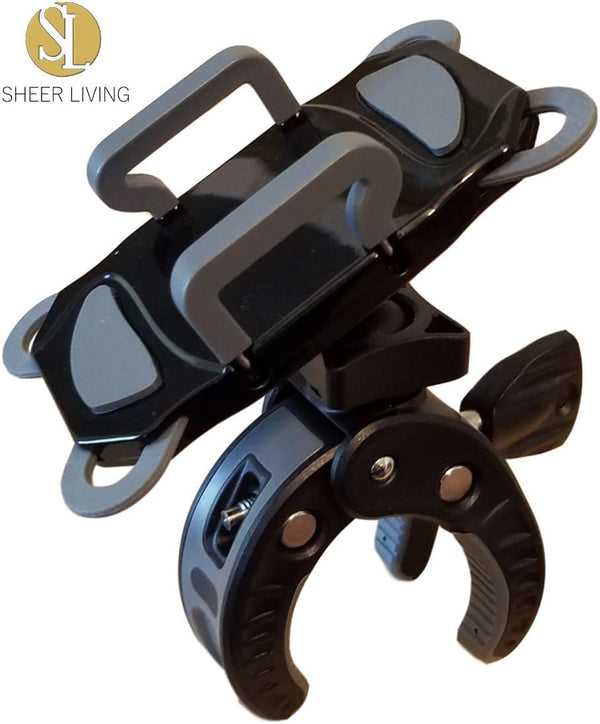 Baby Stroller Phone Holder, Shopping Cart, Golf Cart, Push Cart, Bike Phone Mount, for Motorcycle, Scooter, ATV, Boat, Spin Bike, Treadmill,