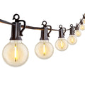 Outdoor String Lights 25 Feet G40 Globe LED Patio Lights with 13 Edison Plastic Bulbs(1 Spare), Waterproof Connectable Hanging Lights for Backyard