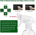 HOMBYS 8 Oz Empty Clear Glass Spray Bottles with Silicone Sleeve Protection Refillable Containers for Cleaning Solutions, Essential Oils, Misting