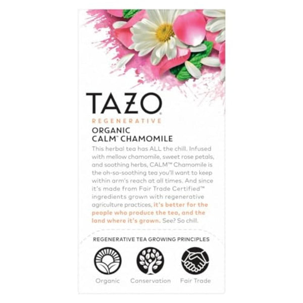 TAZO Calm Chamomile Herbal Tea Bags, Caffeine Free, 96 Total Tea Bags (16Ct - Pack of 6)
