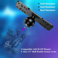 BRCOVAN 1.5'' Ball Fish Finder Mount, Aluminum Alloy Universal Marine Electronic Plate for RAM Mounts C Size 1.5 Inch Ball Double Socket Arm, Fit