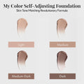 Jerome Alexander My Color Self-Adjusting Foundation, Hydrating & Lightweight Face Makeup, Skincare-Infused, with Kabuki Brush, Light, 1 oz 01 Light