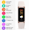 Fitness Tracker with Heart Rate, Blood Pressure, Sleep Tracking, Calorie Tracking, Activity Tracker with 1.1" AMOLED Color Screen, Waterproof Step