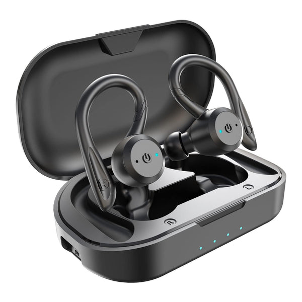 APEKX Bluetooth Headphones True Wireless Earbuds with Charging Case IPX7 Waterproof Stereo Sound Earphones Built-In Mic In-Ear Headsets for Sport