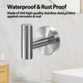 Kruodop Towel Hooks for Bathroom,4 Packs Wall Mount Towel Holder,Black Matte Wall Robe Hook,Stainless Steel Heavy Duty Door Hanger Towel Hook for