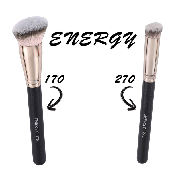 ENERGY under Eye Concealer Brush Small Foundation Brush for Liquid Cream Powder Makeup Blending Concealing Setting Soft Dense Vegan Full Coverage