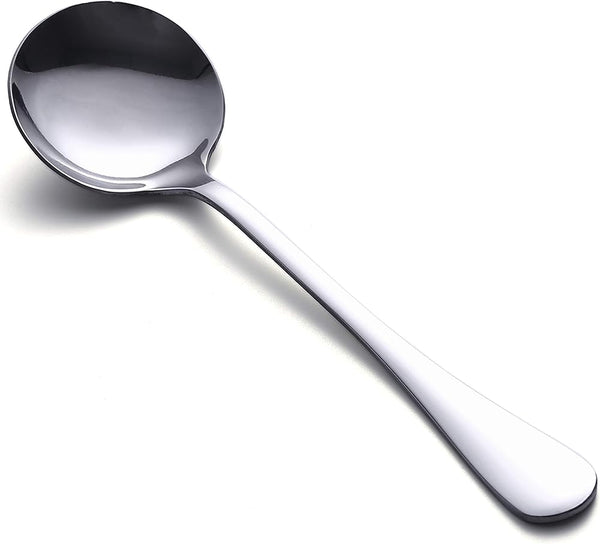 Soup Spoons, 8-Piece Stainless Steel Spoons Heavy-Weight Spoon Flatware