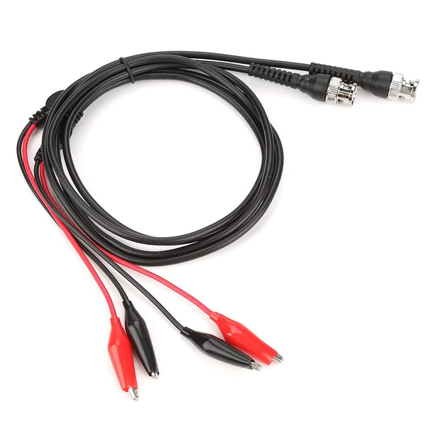 Oumefar BNC Q9 to Crocodile Connector Double Alligator Clip 500V 50 Ohm Oscilloscope Mini Test Probe Cable Pack of 2 Test Jumpers Electrical Cable