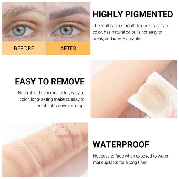 6Pcs Eyebrow Pencils for Women, Wooden Hard-Core Dark Brown Eyebrow and Eyeliner Pencil, Long Lasting Waterproof and Sweat-Proof, Beginner Makeup