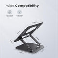 Adjustable Laptop Stand for Desk, Aluminum Portable Laptop Stand, Lightweight 500g, Foldable Ergonomic Computer Notebook stand Holder for 11-16"