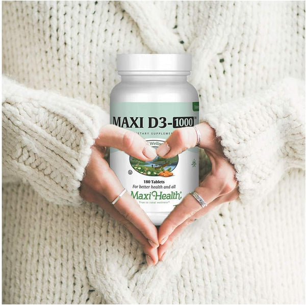 Maxi-Health Vitamin D3 1000 IU - for Healthy Muscle Function, Bone Health and Immune Support â 360 Tablets â Best Kosher Supplement for Adults