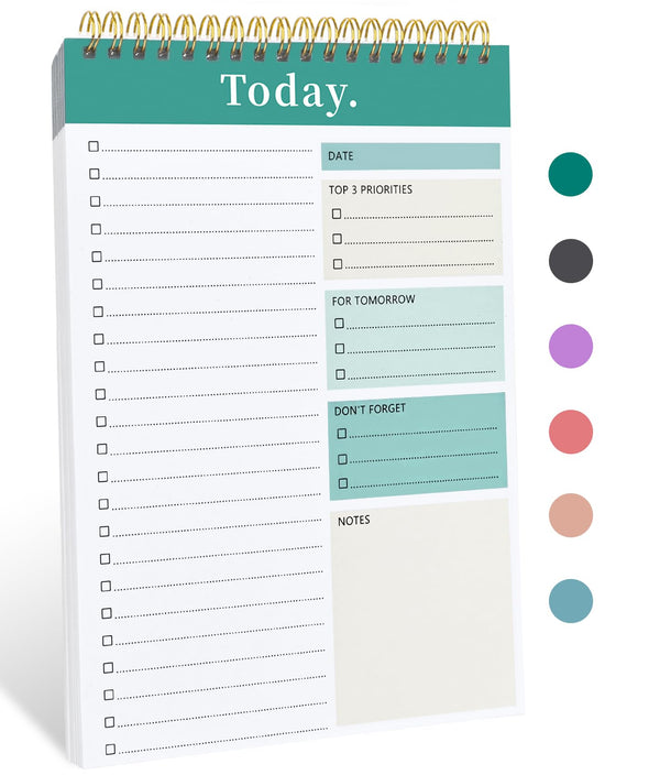 To Do List Notepad - to Do List Notebook for Work with 52 Sheets, Undated Daily Planner Perfect for Enhanced Productivity and Goal Achievement - Green