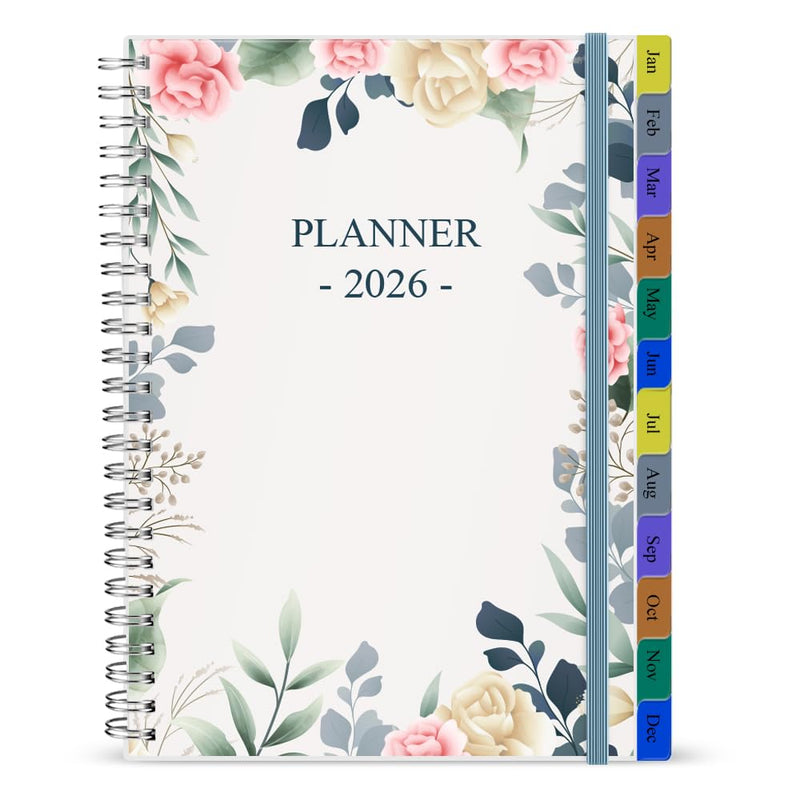 2025-2026 Planner - Weekly & Monthly Planner Runs Jul 2025 to Jun 2026, 6.25" X 8.25", 12 Monthly Tabs, 14 Notes Page, Plastic Pocket, Flexible