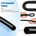 AQUANEAT 25 Feet Aquarium Airline Tubing, Standard 3/16" Tubing, Air Pump Accessories,With Air Stones, Check Valves, Suction Cups and Connectors