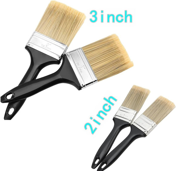 Paint Brushes,11 Pcs Flat Brush-Paint Brush for All Latex and Oil Paints Stains,Home Improvement,Interior Exterior Use Paint Brush,Professional