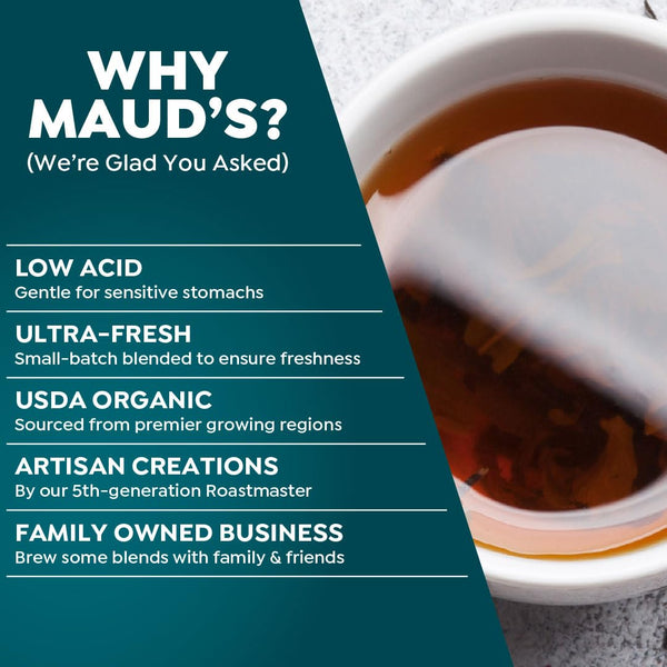 Maud'S 9 Blend Organic Tea Pods Variety Pack, 48 Ct, 9 Assorted Flavors, Recyclable Single Serve Pods â100% Gourmet Blended Tea Leaves, Compatible