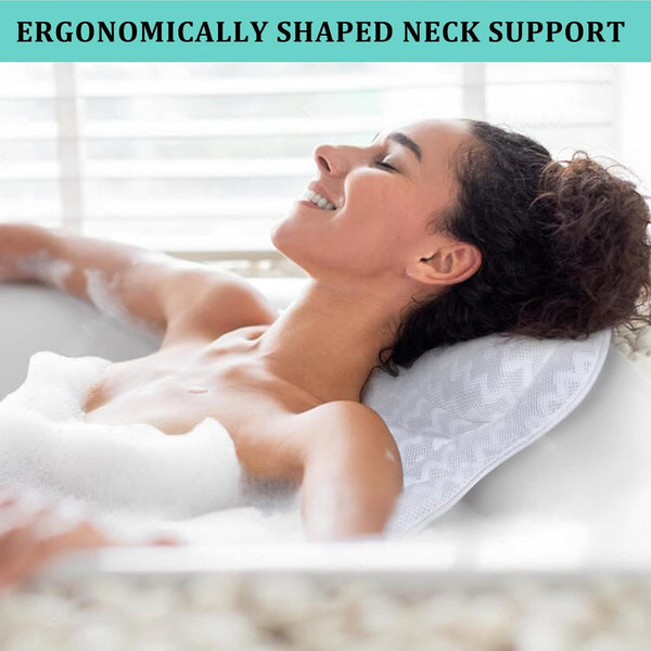 Bath Pillow, Tub Pillow for Bathtub with Strong Non-Slip Suction Cups and Comfortabl 3D Airmesh Bath Pillow for Women &Manâ¦