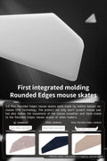 HOTLINEGAMES 2Sets 3.0 plus Rounded Curved Edges Mouse Feet Skates Compatible with G502 Hero, Proteus Spectrum RGB Gaming Mouse Feet Replacement