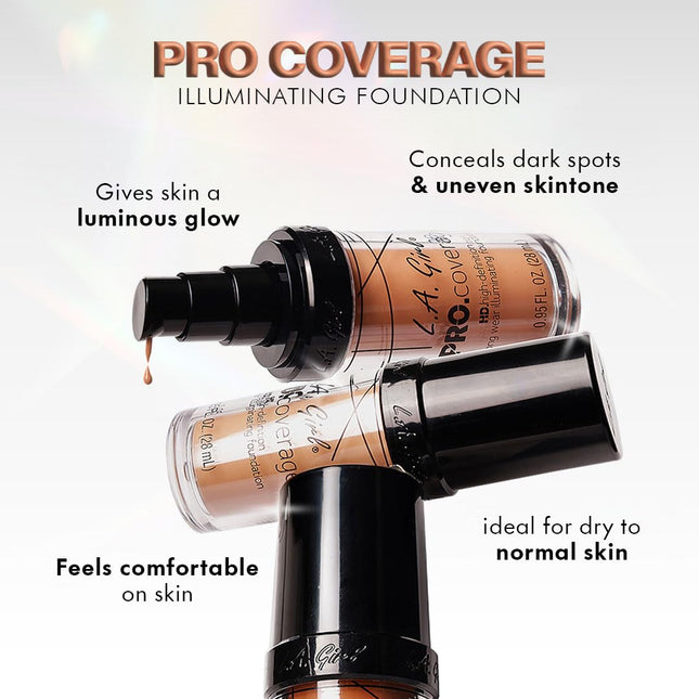 L.A. Girl Pro Coverage Liquid Foundation, White, 0.95 Fl Oz White (Foundation Lightener) 0.95 Fl Oz (Pack of 1)