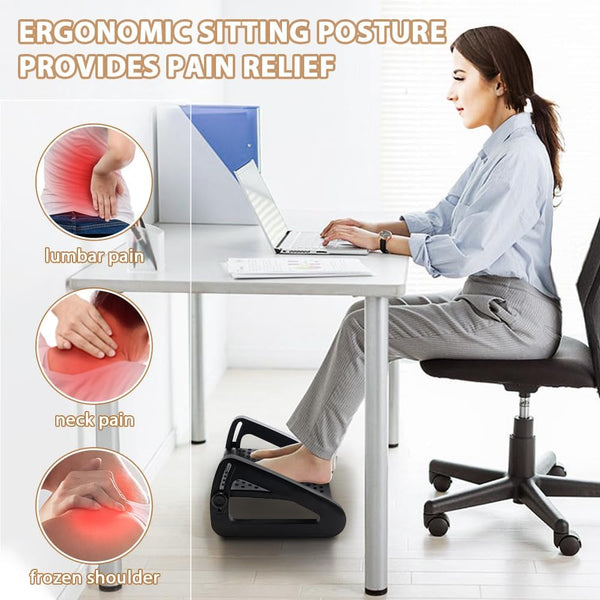 Foot Rest, Six Heights Adjustable Foot Rest for Under Desk at Work, Ergonomic Foots Stool for Under Office Desks, Under Desk Footrest with Foot
