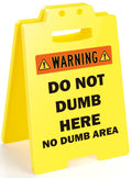 MBL Funny Team Office Gifts - Funny Fun Gag Desk Warning Caution Sign Cubicle Decor for Coworker Teammate Employee Boss Birthday Christmas White