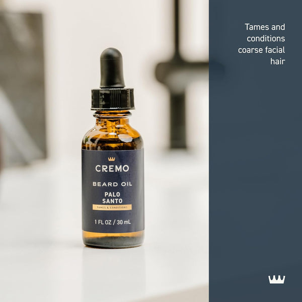 Cremo Beard Oil, Palo Santo (Reserve Collection), 1 Fl Oz - Restore Natural Moisture and Soften Your Beard to Help Relieve Beard Itch