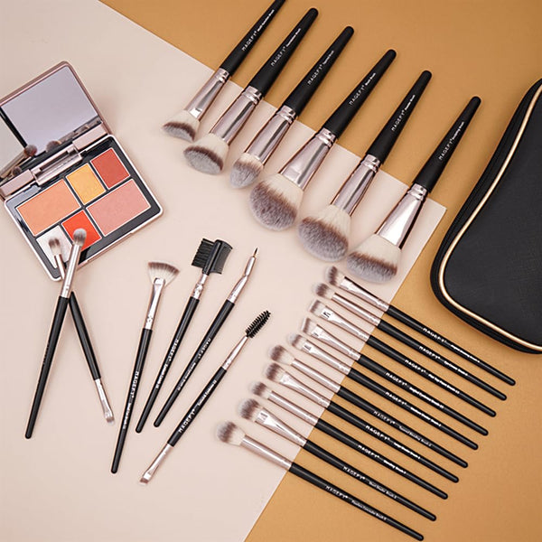 MAGEFY Makeup Brushes, 22 Pcs Professional Premium Synthetic Makeup Brush Set with Case, Foundation Eyeshadow Brush Travel Make up Brushes Set