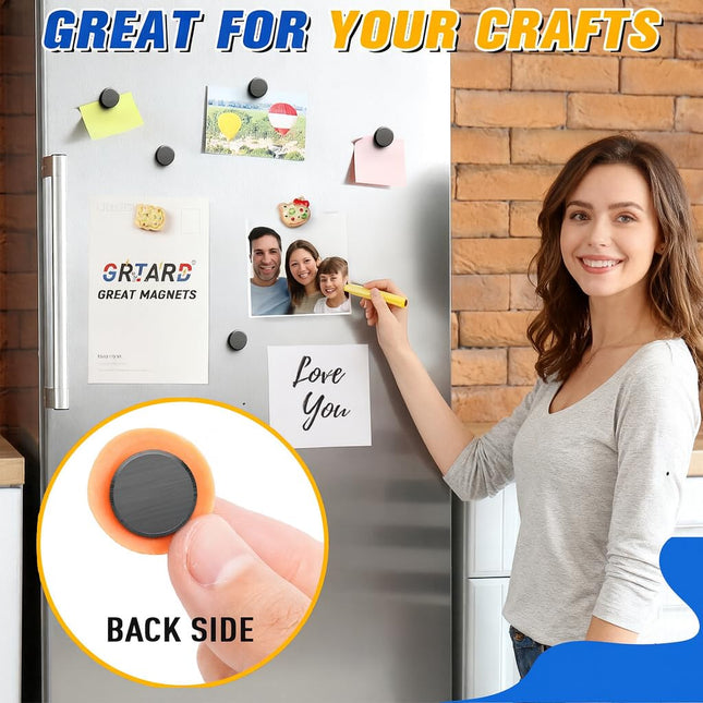 Grtard 20 Pack round Ceramic Magnets with Adhesive Backing Ceramic Magnets round Disc Magnets, Perfect for Refrigerator 