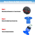 5 Pcs Cache Faucet Key Removal Wrench Tool with 5 Sizes M16.5, M18.5, M21.5, M22.5, M24 Recessed Aerator Key Sink Faucet Removal Tool