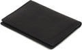 Leatherboss Genuine Leather Small Slim Bifold Wallet | Credit, Debit, ID Card Holder | Compact & Stylish with Clear ID Windows | Gift for Men, Black
