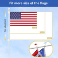 White Flag Poles for outside House - 5Ft Tangle Free Flag Pole for House,Heavy Duty Metal Flagpole Hardware for 3X5 American Flags,Outdoor