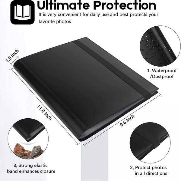 Photo Album 8X10, 8X10 Photo Album Book Holds 68 Photos, Art Portfolio Binder for 8 X 10 Pictures, Photo Albums for 8X10 Photos, 10X8 Sheet