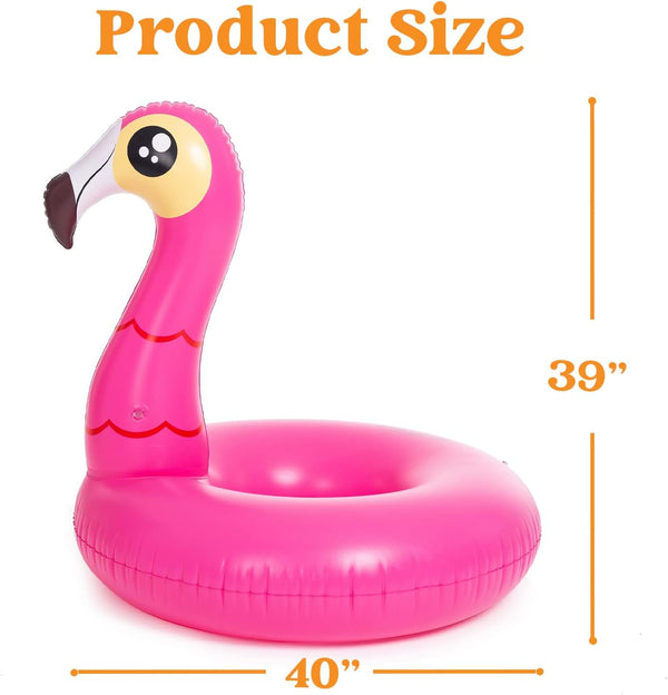 JOYIN 2-Pack Flamingo Unicorn Pool Float - Fun Floaties Inflatable Swimming Pool Tubes Toys Party Decorations, Summer Vacation Lake Beach Floaty