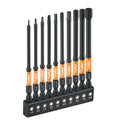 Toolant Impact Hex Head Allen Wrench Drill Bit Set 10Pcs (Metric), 1/4" Hex-Shank S2 Steel Hex Bits Set, CNC Machined Tips with Magnetism, 4" Long