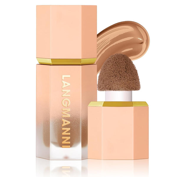 URQT Highly Pigmented Liquid Contour - Built-In Sponge Tip Sculpted Complexion Wand Contour Long Lasting Natural Buildable Highlighters Contour