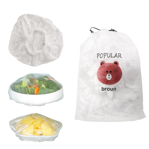 Fresh Keeping Bags, 300Pcs Food Covers, Reusable Elastic Food Storage Covers, Plastic Sealing Elastic Stretch Adjustable Bowl Lids, Universal