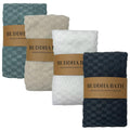 Extra Long Exfoliating Shower Towel Washcloth (Medium Exfoliate) - Dark Gray & Bone - (2 Pack)