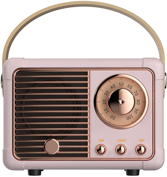 Retro Bluetooth Speaker, Portable Wireless Speaker with Crystal Clear Stereo Sound Rich Bass, Best Birthday Gifts Ideas 