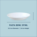 Corelle Vitrelle 6-Piece Bowl Set, Triple Layer Glass and Chip Resistant, 20-Oz Lightweight round Bowls, Winter Frost White