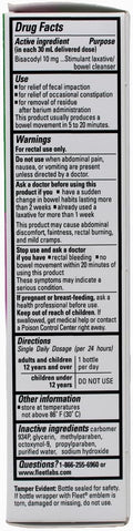 Fleet Bisacodyl Enema, Ready to Use - 1.25 Oz (Pack of 5)