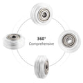 3D Printer Rollers Polycarbonate Gantry Wheels V Slot (13Pcs/Pack) Clear Ender 3 Bed Wheels 625Zz for Creality Ender Rollers Artillery Sidewinder