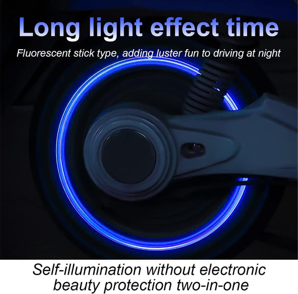 Luminous Tire Valve Stem Caps for Car, 12PCS Fluorescent Glow in the Dark Air Caps Cover, Illuminated Corrosion Resistant Tire Pressure Caps,
