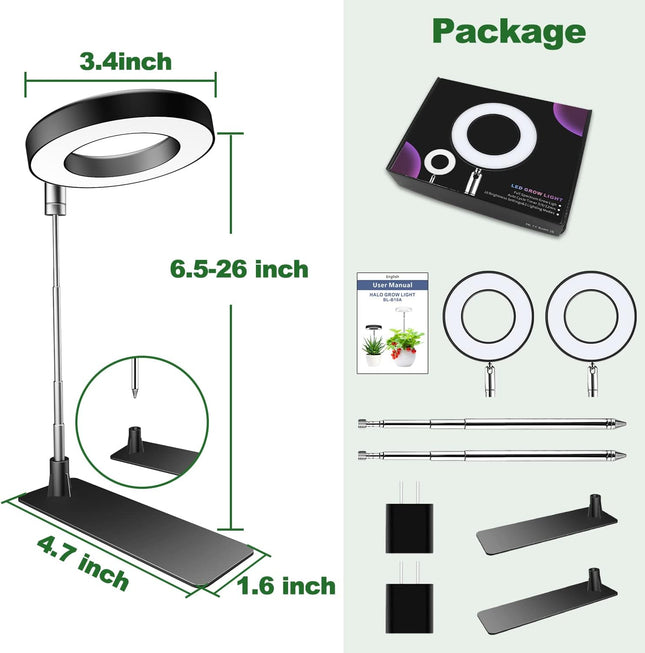 Grow Lights for Indoor Plants, 48 Leds Full Spectrum Plant Light for Indoor Plants, Height Adjustable Growing Lamp with 