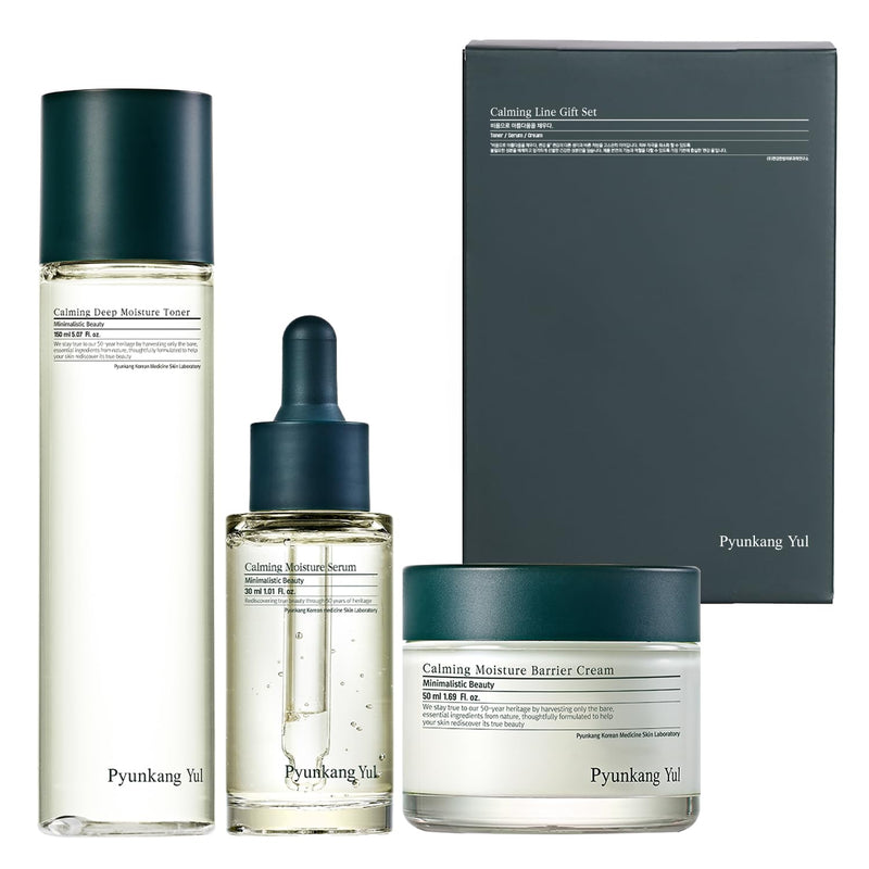 Pyunkang Yul Calming Line Gift Box Set - Korean Facial Skin Care Essential for Daily Moisturizing, Safe on Acne Prone & Sensitive Skin, Vegan &